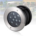 Recessed Underground Lights - Ground Landscape Lights 85-265V Round Anti-Glare Buried Lights/IP67 Waterproof Embedded LED Outdoor Floor Spotlight/Lawn Garden Villa Round Lighting Tree Light