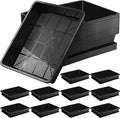 Aoriher 10 Set/20 pcs Mesh Bottom Trays and Trays mat Soil Blocking Trays Seed Starting Trays Plastic Seedling Starter Microgreen Growing Tray for Microgreen Plant Seed Tray 15 x 12 Inch