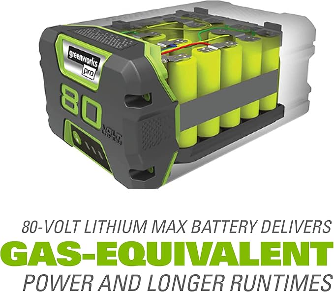 Greenworks 80V (150 MPH / 500 CFM / 75+ Compatible Tools) Cordless Axial Leaf Blower 2.0Ah Battery and Charger Included