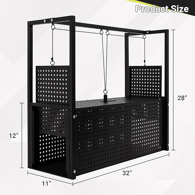 32’’ Armadillo Trap Heavy Duty Steel Live Animal Trap Humane Catch &amp Release for Armadillos Raccoons Cats Skunks &amp Other Medium-Sized Wildlife