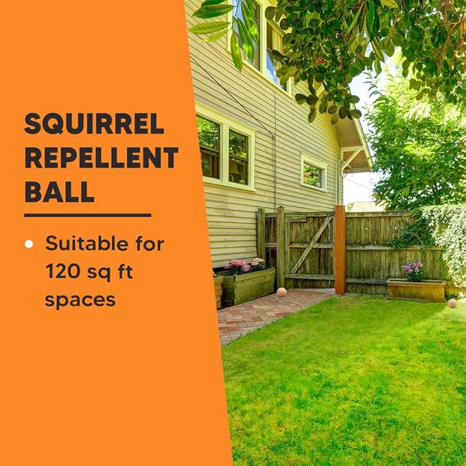 Squirrel Repellent Outdoor Squirrel Deterrent for Garden Chipmunk Repellent Outdoor Squirrel Away Squirrel Repellent for Attic/Trees/YardPeople/Pet/Plant Friendly-8Packs
