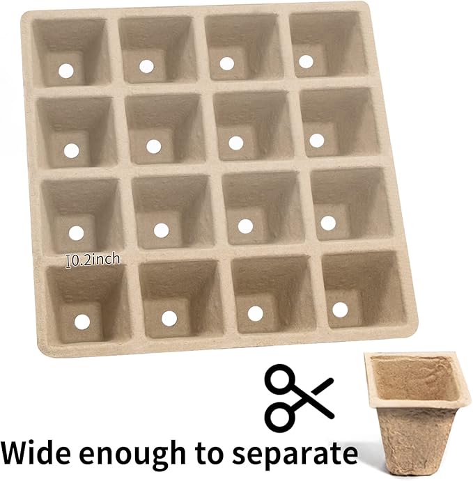 SYITCUN 640 Cells Seed Starter Tray 40 Pack Seed Starter Kit Peat Pots for Seedlings with 400 Plant Labels 2 Seed Planting Tool and 1 Spray Bottle