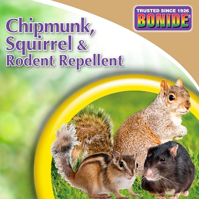 Bonide Chipmunk Squirrel &amp Rodent Repellent 32 oz Ready-to-Spray for Outdoor Use Deter from Lawn &amp Garden