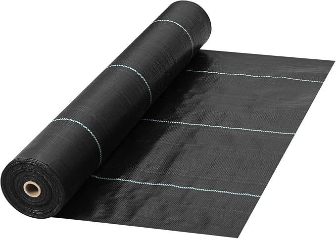 Weed Barrier 5.8oz Landscape Fabric 3ft x 300ft Cover Mat Heavy Duty Woven Grass Control Geotextile Compatible with Garden Patio Black
