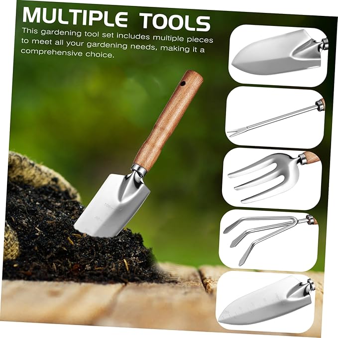 BESPORTBLE Garden Tool Set with Comfortable Grip Durable Stainless Steel and Variety of Shovels Gardening Kit for Women and Garden Enthusiasts
