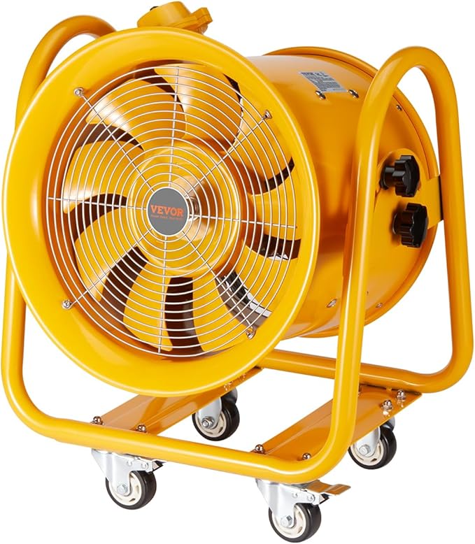 VEVOR Explosion Proof Fan 16 Inch 350W 4240CFM Industrial Portable Ventilator Blower/Exhaust with 9.8ft Light Cord -No Plug
