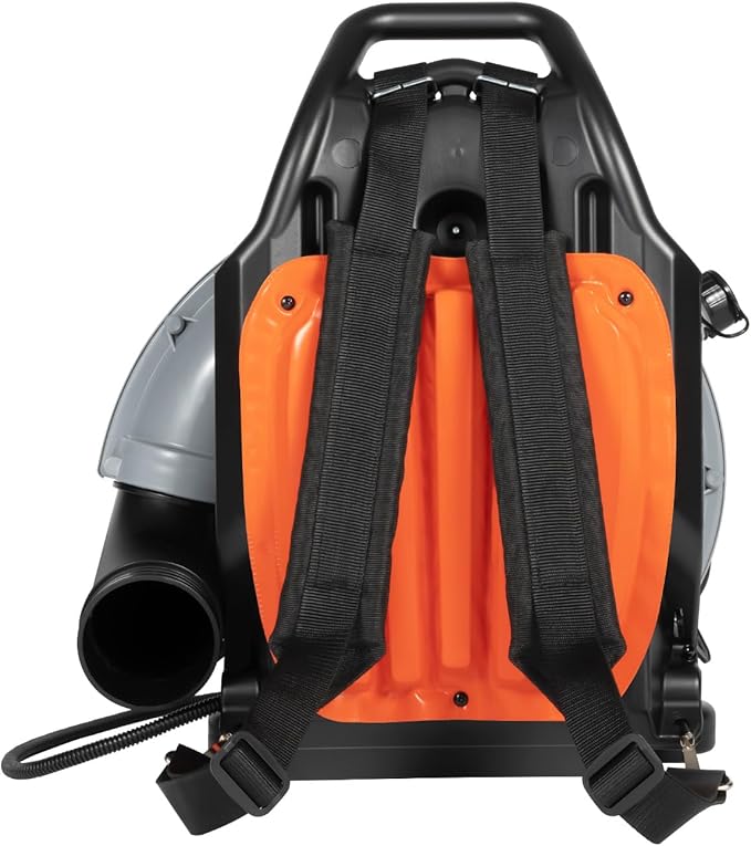 Backpack Gas Powered Leaf Blower Commercial 2.7kW 850CFM 63CC 4.3HP 2-Stroke Powerful Lightweight Gasoline Grass Lawn Blower w/Harness Air-Cooled &amp 1.8L Fuel Tank for Yard Lawn Care Snow Removal