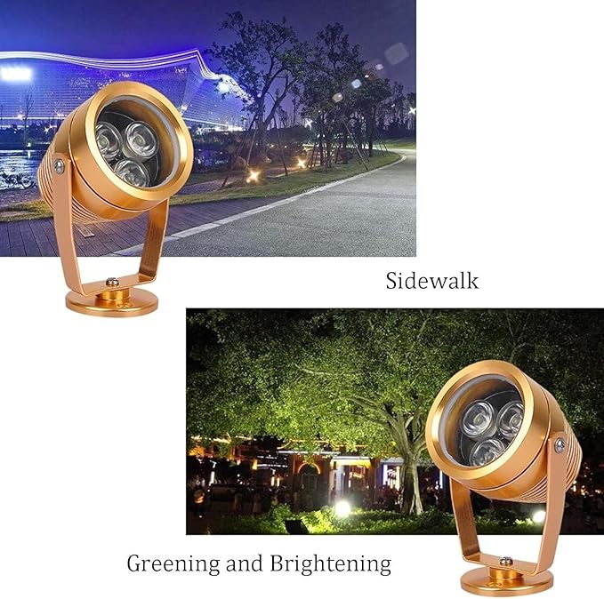 Ground LED Landscape Lights - Outdoor LED Beam Spotlight IP65 Waterproof Round Wall Lamp Rotatable Decorative Light/for Pathway Driveway Decks Stair Step Lighting(Red9W(100-240V))