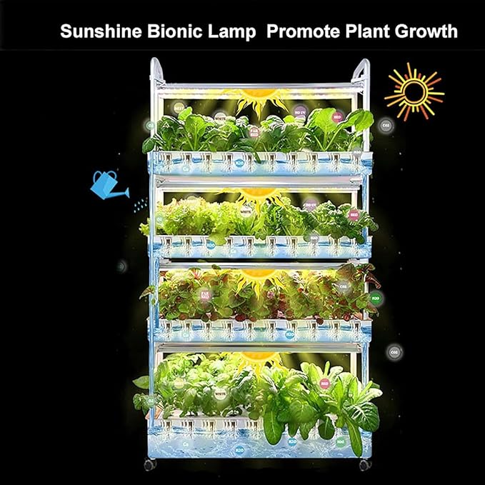 Indoor Garden Hydroponic Growing3 Tier Hydroponics Tower SetHydroponic PlanterPlant Vertical HydroponicsSuitable for Planting Lea