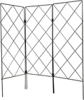 Folding Iron Plant Support Frame Trellis for Climbing Vines and Pole Beans Outdoor Garden Climbing Plant Stand Scaffold for Vegetable and Flower Growth