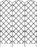 Giant Trellis 108” high (9’ Tall) by 28” Wide Trellis with Arched top - Pack of 3 Complete trellises - By Meranti Home + Garden