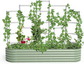 Vego Garden Modular Wall Trellis System Five Section 8.0' Long for 4.0' x 8.0' (10 in 1) Garden Beds