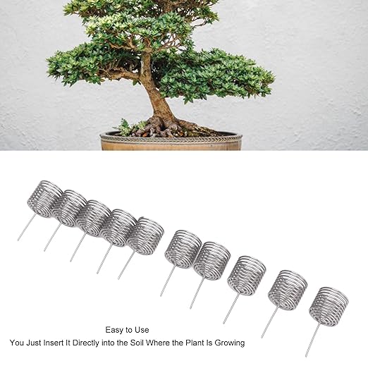 Garden Fertilizer Mesh Baskets Set100PCS Fertilizer Mesh Basket Column Shape Stainless Steel Nutrition Box Tools for Garden Nursery (3x3cm / 1.2x1.2in)