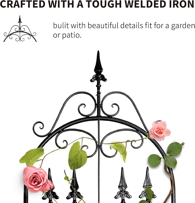 Garden Trellis 70”H x 21.7”W for Climbing Plants - Heavy Duty Garden Trellises Metal Iron Wire Vine Flower Trellis for Rustproof Outdoor Climbing Plants Support