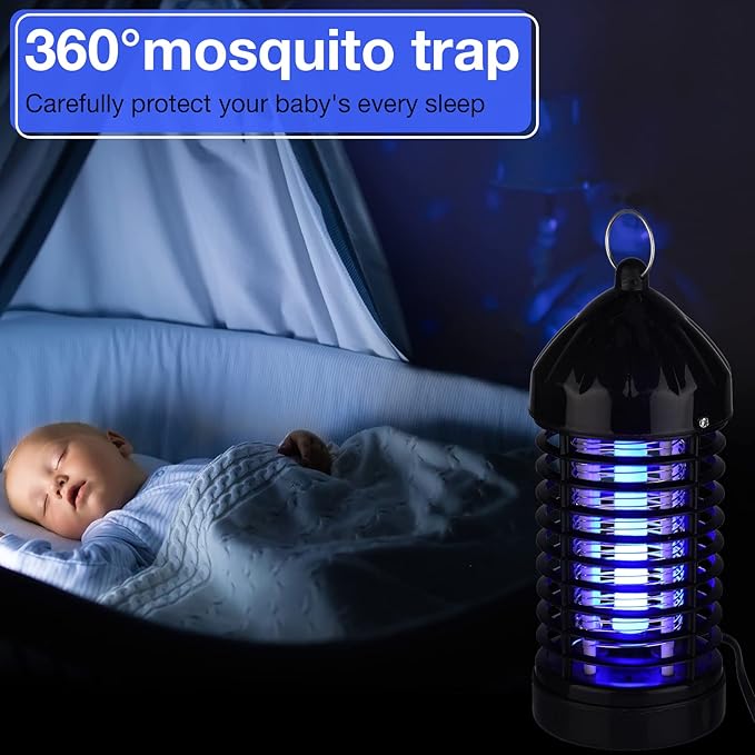 Qualirey 6 Pcs Mosquito Killer Electric Mosquito Killer Electric 220V Insect Fly Trap Zapper for Patio Bug Insect Zappers Fly Trap for Home Garden Patio Backyard