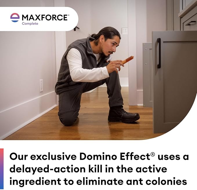 Maxforce Complete Granular Insect Bait 4 lb | for Indoor and Outdoor Perimeter Use | Delayed Kill for Colony Control | Effective Against Ants Roaches Silverfish Earwigs and Other Crawling Insects