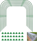8 Sets 41.3x31.5 Garden Hoops for Raised Beds Greenhouse Hoops Grow Tunnel Durable Removable Row Cover Hoops for Garden Netting DIY Kits with 24 Clips