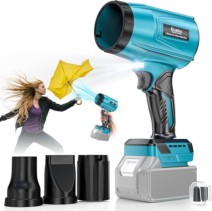 Leaf Blower Cordless Compatible with Makita 18V: 800000RPM Portable Dust Cleaner Electric Handheld Turbo Jet Blower Lightweight with Brushless Motor for Patio Cleaning Garden Lawn Care (No Battery)