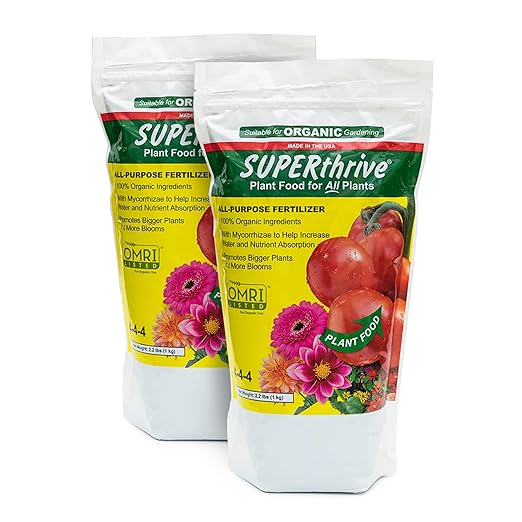 SUPERthrive Organic 4-4-4 All-Purpose Fertilizer Solid Granular and Ferry-Morse English Cottage Perennial Garden Seed Variety Pack