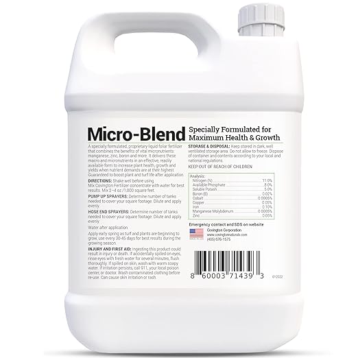 All Purpose MicroNutrient Plant Food &amp Lawn Fertilizer Indoor/Outdoor/Hydroponic Liquid Plant Food Growth Boosting MicroNutrients for House Plants Lawns Vegetables &amp Flowers (32oz.) USA M