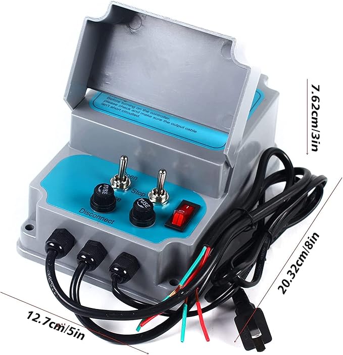 Controller for Greenhouse The Roll up Motors with AC110V to DC24V Transformer 3 Position ControllersIncremental Controller Electric Cabinet (Forward Reverse Control 2 Motors)