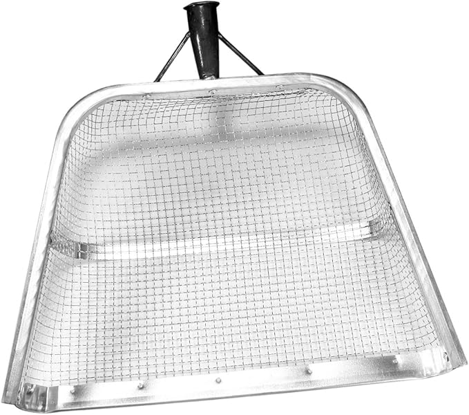 Garden Sieve Soil SpadeSoil Sifter Gardening Lawn Filter Sieve Riddle Sieve Tool Agricultural Filter for Bonsai Compost Dirt 37x44cm Mesh 0.4cm