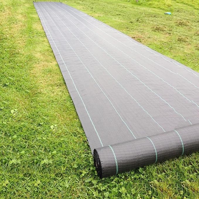Garden Yard Ground Cloth Cover Landscape Heavy Duty Weed Barrier Block Greenhouse Plastic Mulch(2x5m)