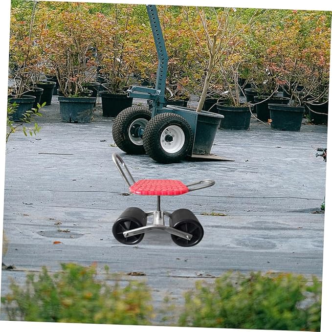 2pcs Garden Stool Wheels for Weeding Portable Garden Seat Accessory Lightweight Rolling Stool Wheels for Gardening Space-Saving Design for