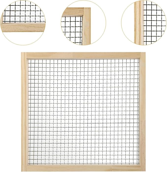Garden Soil Sifter Garden Soil Mesh Multifunction Accessories Supplies Portable Sieve Dirt Sifter Gardening Tool for Backyard- Hole Diameter 8mm