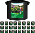 24-Pack 3 Gallon Thickened Non-Woven Grow Bags Aeration Fabric Pots with Handles