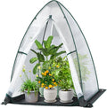 Green House for Outside Heavy Duty Ohuhu Portable Walk-in Winter Greenhouse with Thick PE Bubble Cover - Small Greenhouses Outdoor for Plants Winter Protection