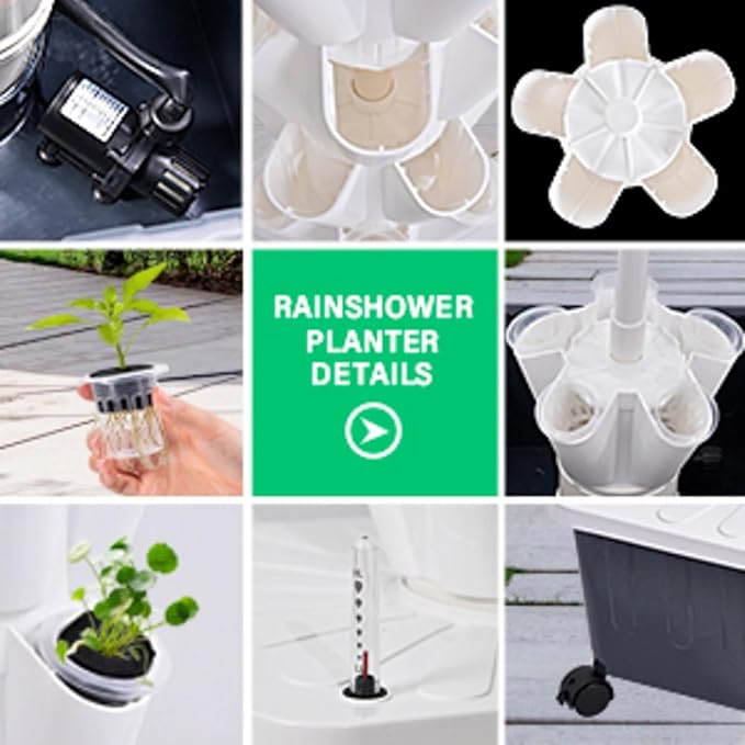 Hydroponic Growing System Tower14 Layered Hydroponic Tower 70 Slots Vegetable Growth PlanterHydroponics Fruit Towers Hydroponics Growing Kit for Flowers Balconies Courtyards Roofs