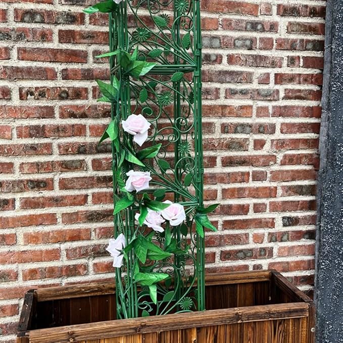 Rustproof Garden Trellis Climbing Plants - Plastic Support Frame Vegetables &amp Flowers - Indoor &amp Outdoor Use (120 x 38 cm)(120 * 58cm)