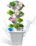 20 Plants Hydroponic Tower Hydroponics Growing System Tower Hydroponics Tower with Timer Automatic Watering Vertical Hydroponic Tower Planter Germination Kit for Herbs Vegetables Fruits