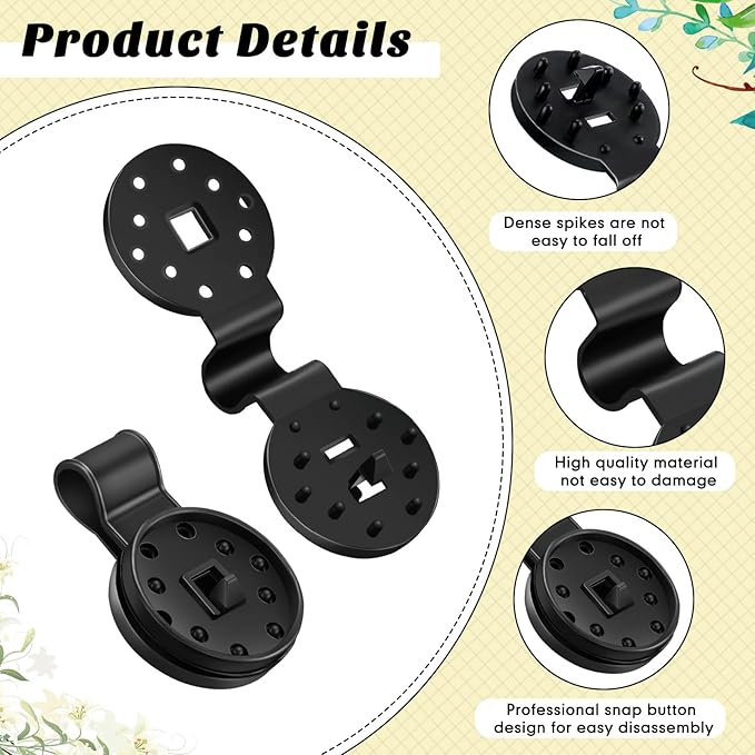 Barydat 400 Pcs Black Shade Cloth Plastic Clips Round Sunshade Net Fixing Clip Fabric Clips for Garden Anti Bird Netting Greenhouse Outdoor Agricultural Netting Fabric Accessories