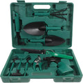 GLEAVI 10pcs Portable Garden Tool Set with Shovel Rake Pruner and Storage Case for Flower Planting and Outdoor Gardening Tasks