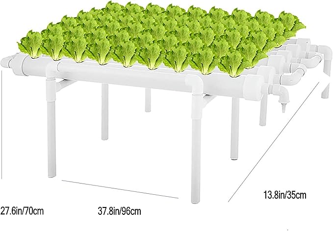 54 Holes Hydroponic Piping Grow Kit Planting Tools Gardening System Nursery Pot Hydroponic Soilless Plant Growing Systems Vegetable Planting Grow Kit Rack-//
