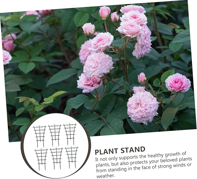 12pcs Elegant Garden Trellis Plastic Climbing Frame for Outdoor Plant Staking DIY Flower Rack