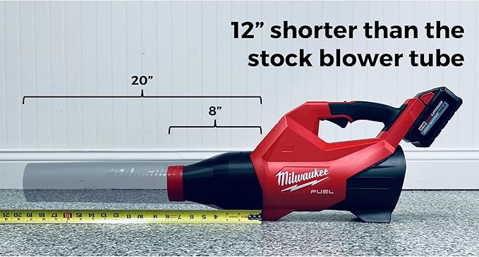 Stubby Car Drying Nozzle for Milwaukee M18 Fuel Leaf Blowers - Single Battery Gen III (3017-20)