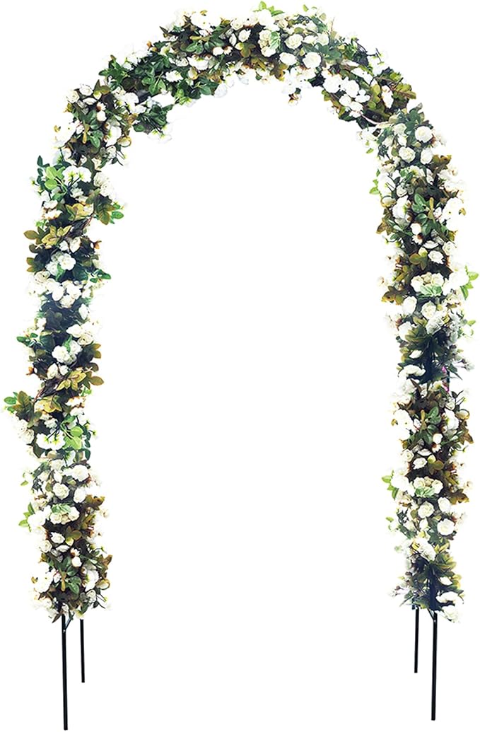 Metal Garden Arch Trellis Outdoor Adjustable Arbor Trellis for Garden Climbing Plants Support or Wedding Decor
