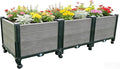 3-Pack Elevated Raised Garden Beds Outdoor with Wheels Sturdy Plastic Planter Boxes with Drainage for Patio Balcony Lawn &amp Backyard Gardening