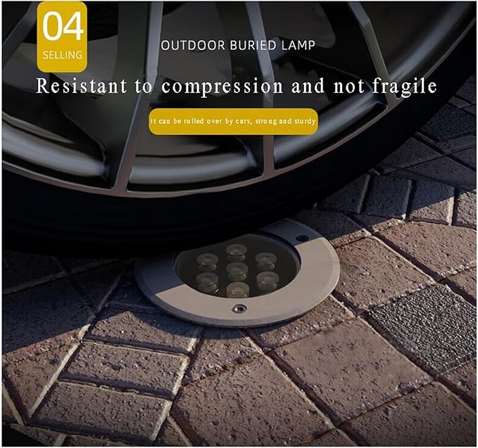 Outdoor Ground Light LED Underground Light IP66 Waterproof AC85-110V Embedded Buried Lights for Walkway Garden Driveway Deck Patio Landscape Lamp