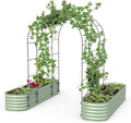 Vego Garden Modular Arched Trellis System 6.0' Long Trellis for 2.0' x 8.0' (9 in 1) Garden Bed for Climbing Plants Like Cucumber Beans Tomatoes &amp Vines (Garden Beds Not Included)