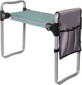 Upgrade Garden Kneeler and Seat Stool Foldable Heavy Duty Garden Bench Workseats with Tool Pocket and Soft EVA Kneeling Pad for Senior Gardening Lovers Green (Wider)