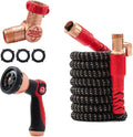 Pocket Hose 25 FT Copper Head Expandable Garden Hose with Pocket Pivot No Tangles AS SEEN ON TV 360° Swivel Tri-Tex Tubing Force Field Jacket Lead-Free No-Kink Anti-Burst w/APT