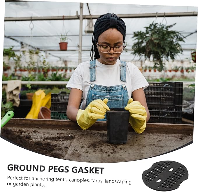 100Pcs Gardening Ground Nail Pads U Shaped Tent Pegs Gaskets for Secure Anchoring Durable Pe Material for Landscaping Camping and Garden Use
