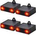 Solar Predator Control Light Nocturnal Animal Repeller Deer Repellent Device Coyote Deterrent Keep Wild Nighttime Animals Away from House Yard Farm Chicken Coop with Dual Red Strobe Lights Pack of 4