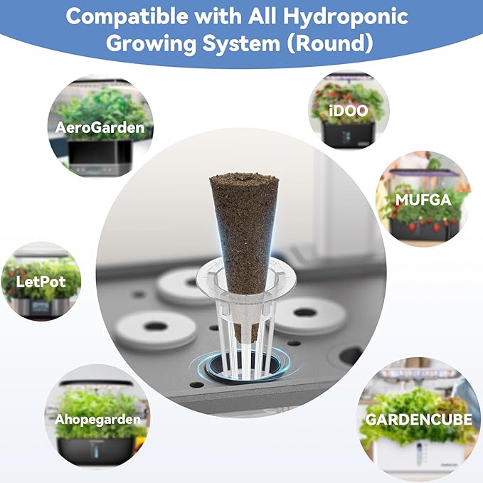 inbloom 12 Pods Hydroponics Growing System and 50 Pcs Grow Sponges