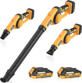 EWORK Small Leaf Blower Cordless 21V 130CFM &amp 200MPH Lightweight Electric Leaf Blower with 2x2.0Ah Battery and Fast Charger Mini Battery Powered Compact Blowers for Lawn Care Leaves Jobsite