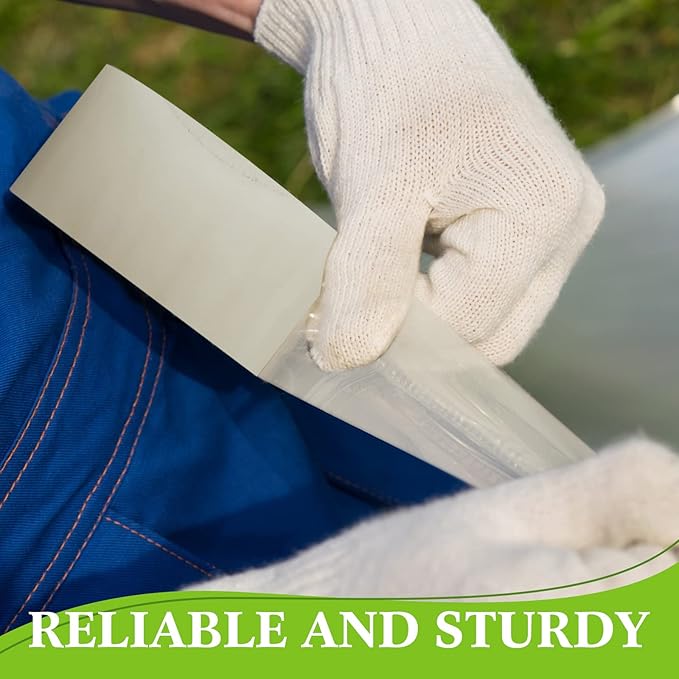 Frienda 3 Rolls 6.3 Mil Greenhouse Repair Tape 2''/4''/6'' x 115' Heavy Duty UV Resistant Clear Greenhouse Sheeting Coverings Film Tape for Seaming and Sealing